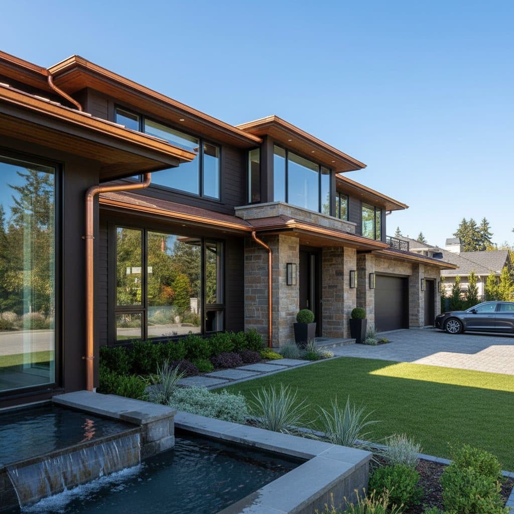 Featured image for Why Luxury Homes Pay 3X More for Copper Gutters