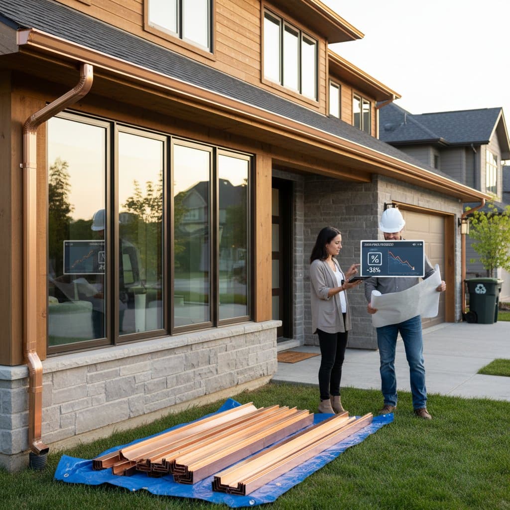 Featured image for Supply Surge Slashing Copper Gutter Prices 35%