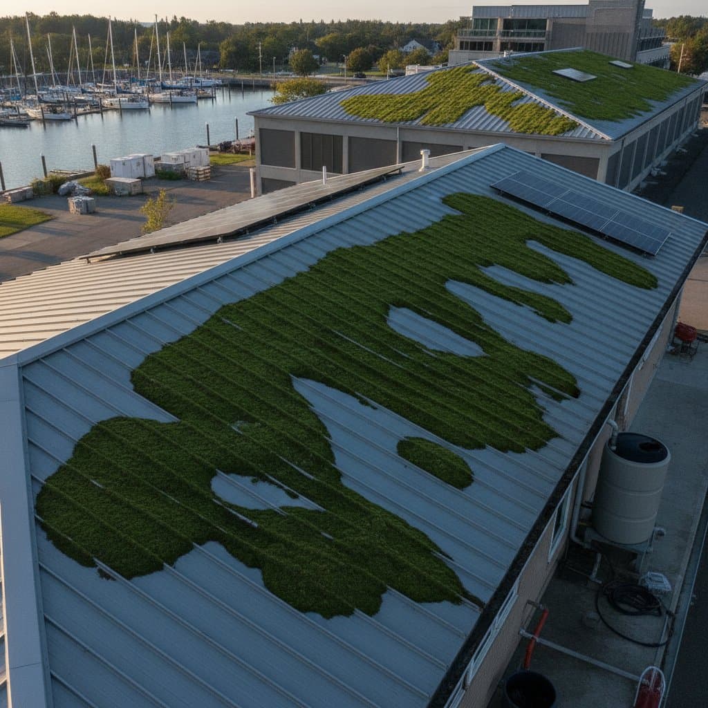 Image for Algae Coating Cuts Metal Roof Heat by 25°F