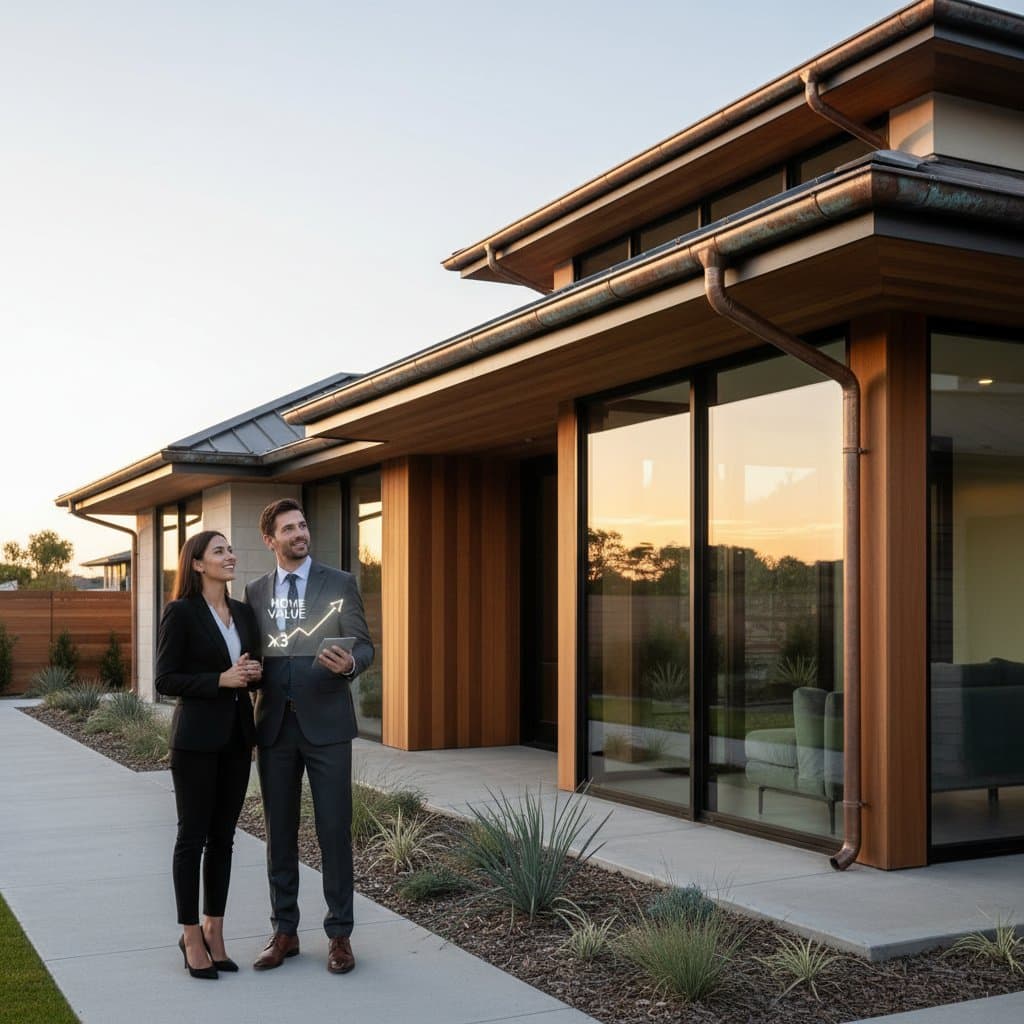 Featured image for Copper Gutters Triple Home Value Through Patina