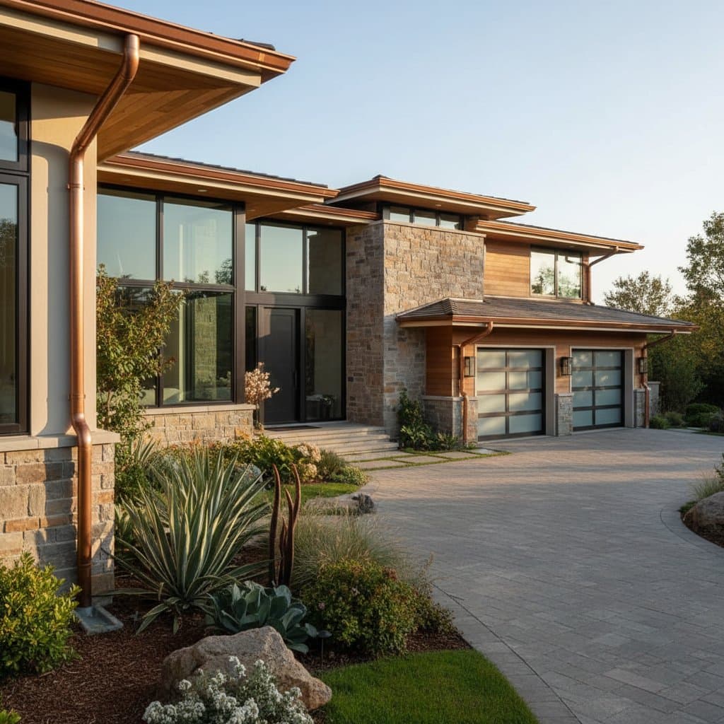 Featured image for Why Luxury Homes Pay 3X More for Copper Gutters