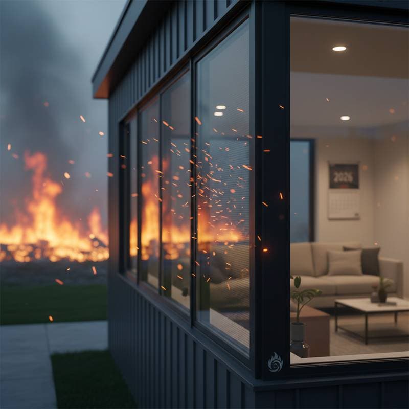 Featured image for Impact Windows Block Wildfire Embers Miles Away