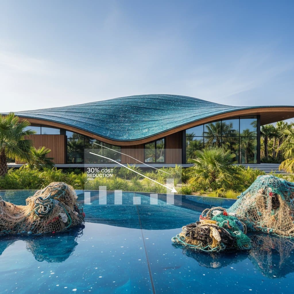 Featured image for Ocean Plastic Roofs Cut Metal Costs 30% by 2026