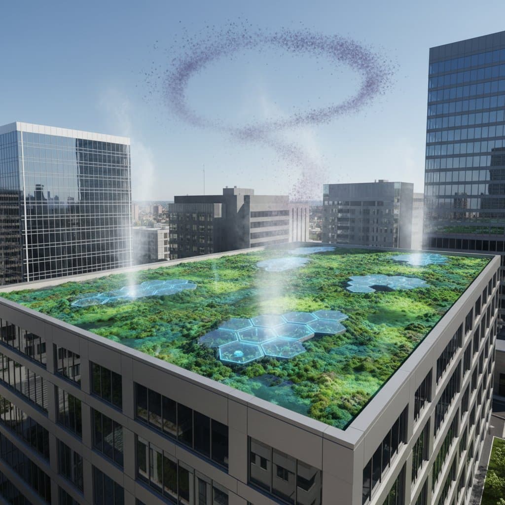 Featured image for Bio-Reactive Roofs Turn Carbon Into Cool Air