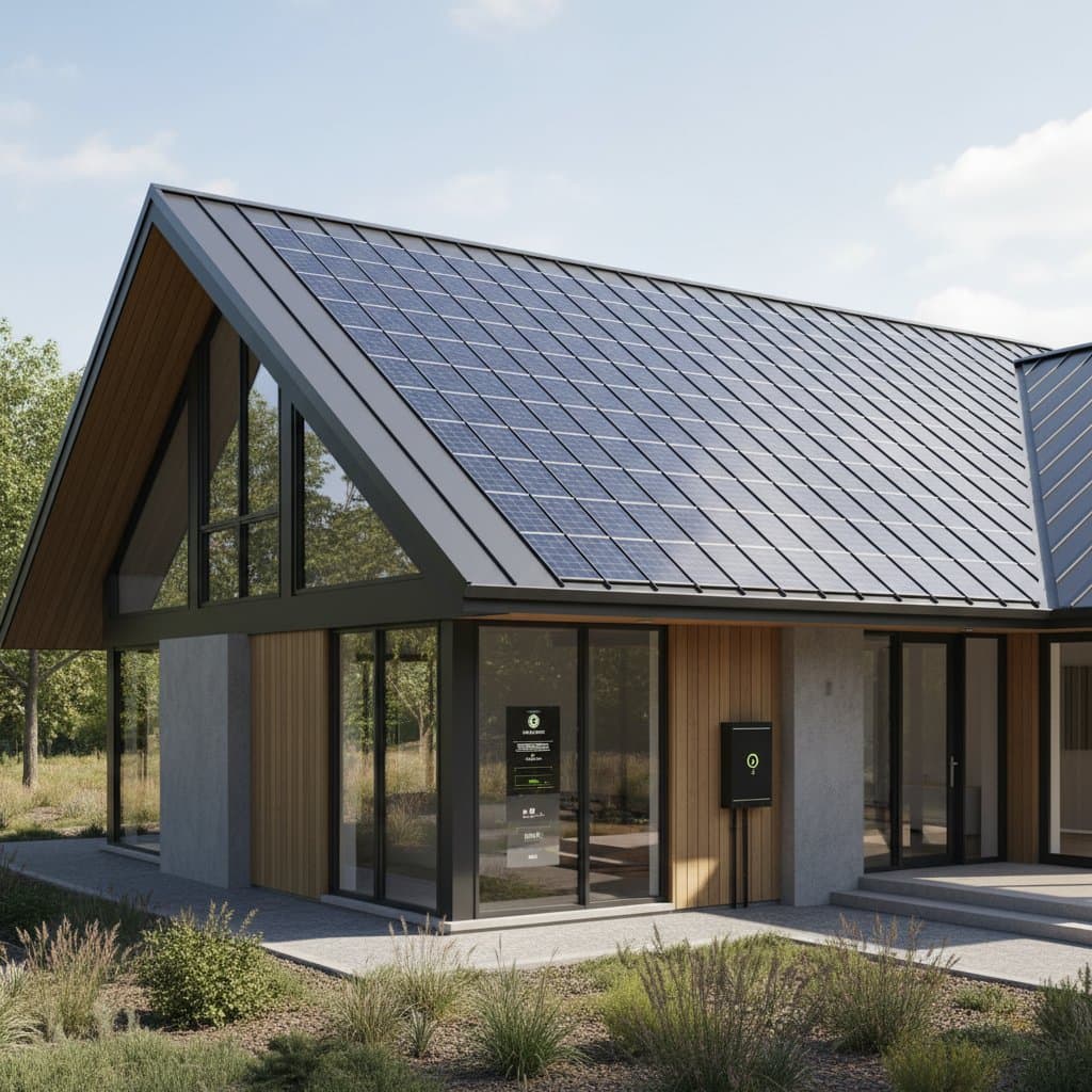 Featured image for Solar Shingles Turn Metal Roofs Into Power Plants