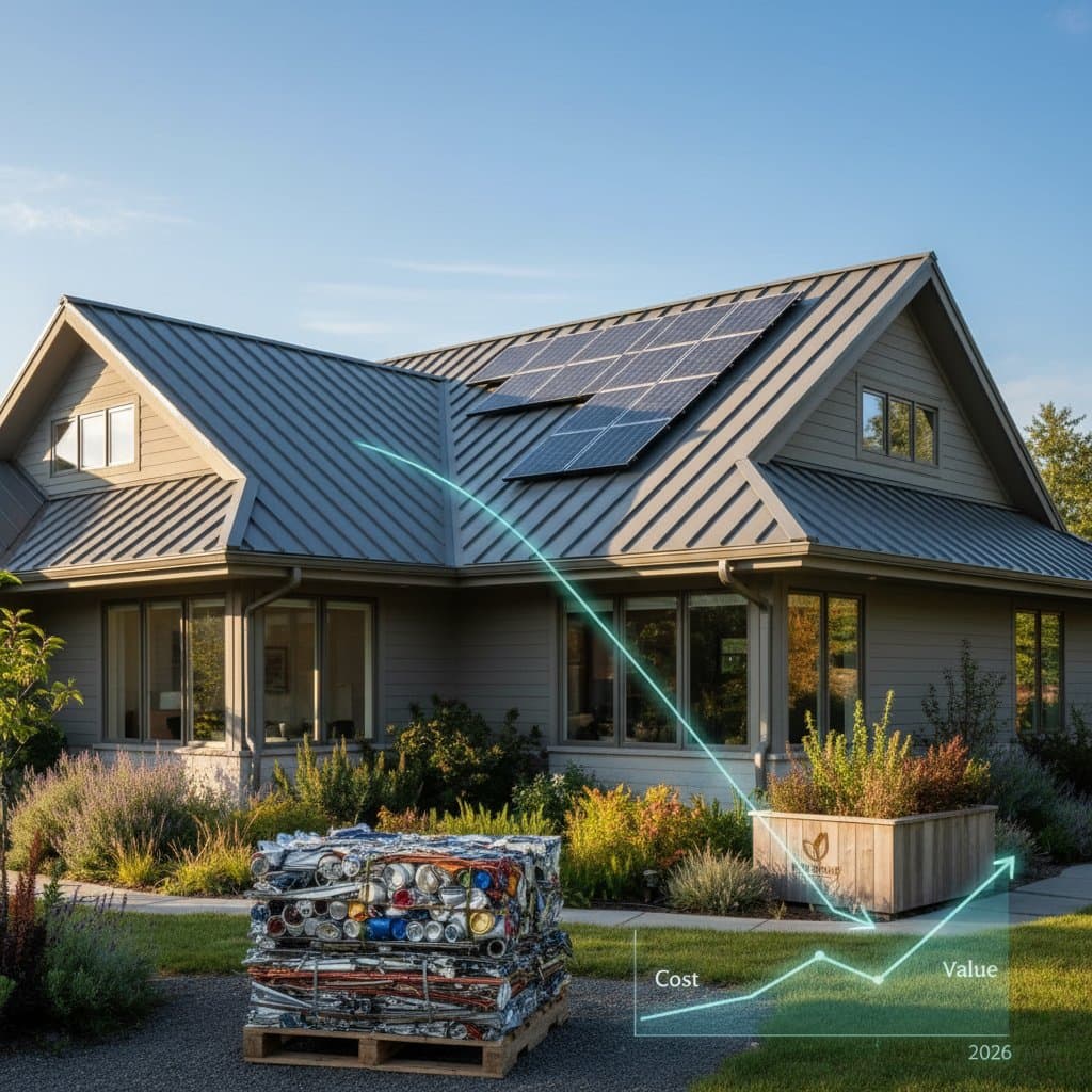 Featured image for Recycled Metal Roofs Now Cost Less Than Asphalt